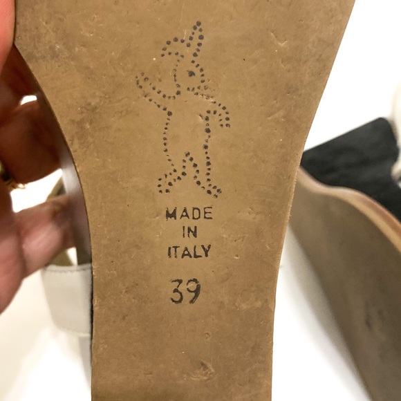 Marni Made In Italy Leather Platform Wedge Chunky Heel Open Toe Sandals Sz 39 - Picture 9 of 9